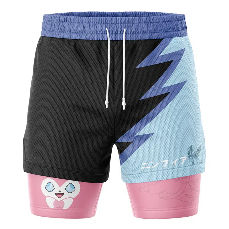 Sylveon Pokemon 2-in-1 Performance Shorts - Image 2