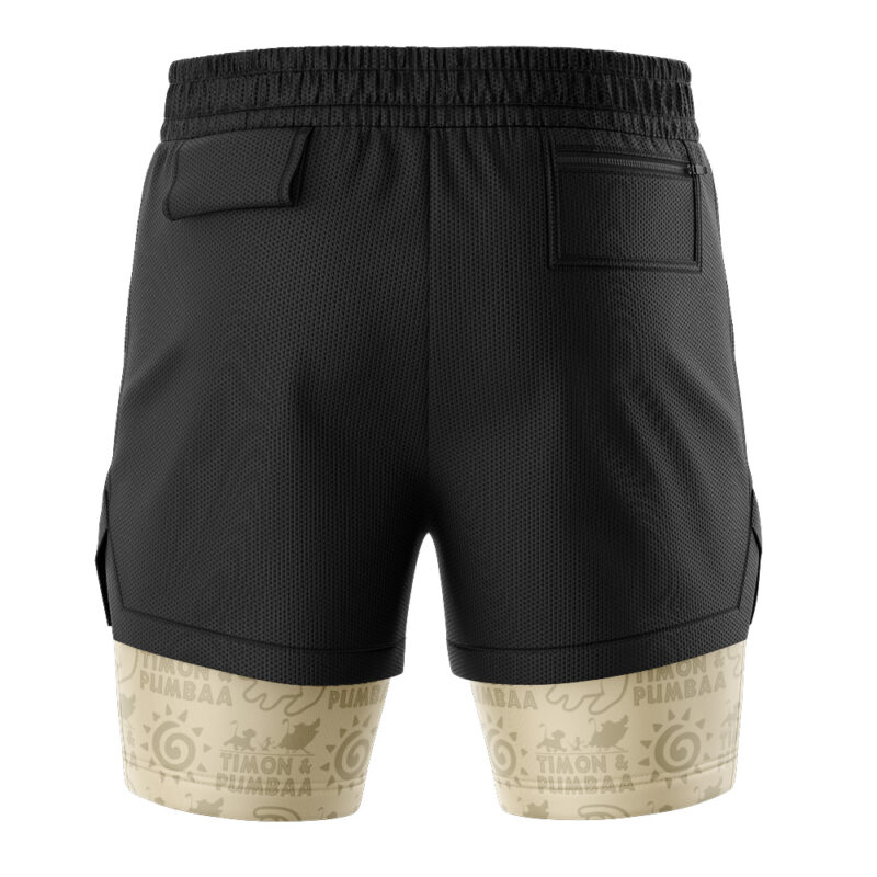 Timon and Pumbaa Lion King 2-in-1 Performance Shorts - Image 4