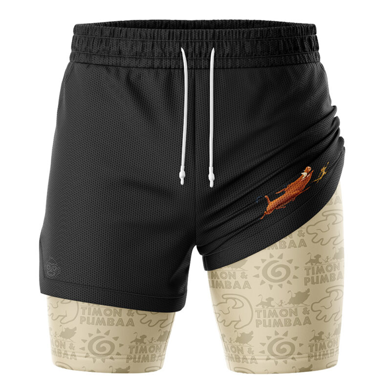 Timon and Pumbaa Lion King 2-in-1 Performance Shorts - Image 3