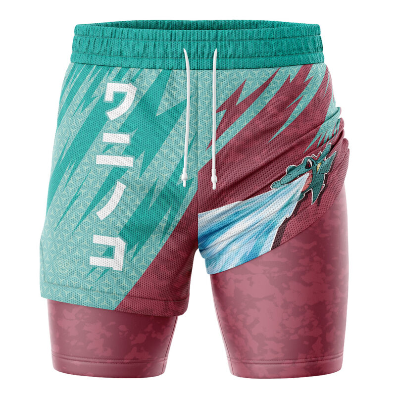 Totodile Attack V1 Pokemon 2-in-1 Performance Shorts - Image 2