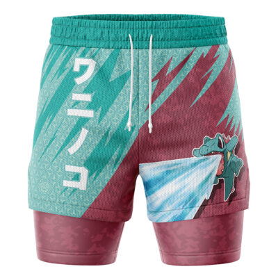 Totodile Attack V1 Pokemon 2-in-1 Performance Shorts