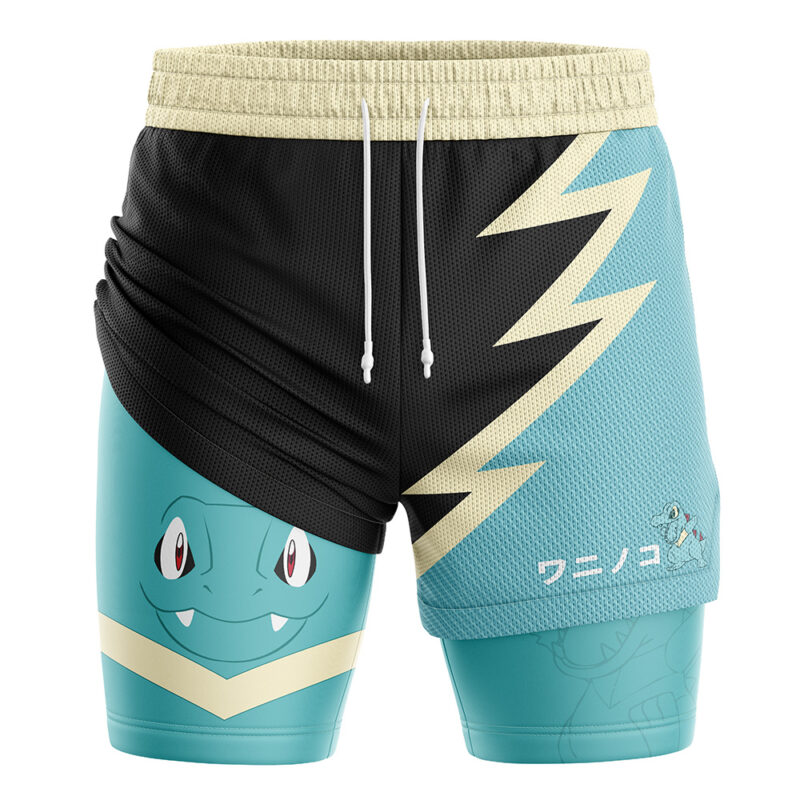 Totodile Pokemon 2-in-1 Performance Shorts