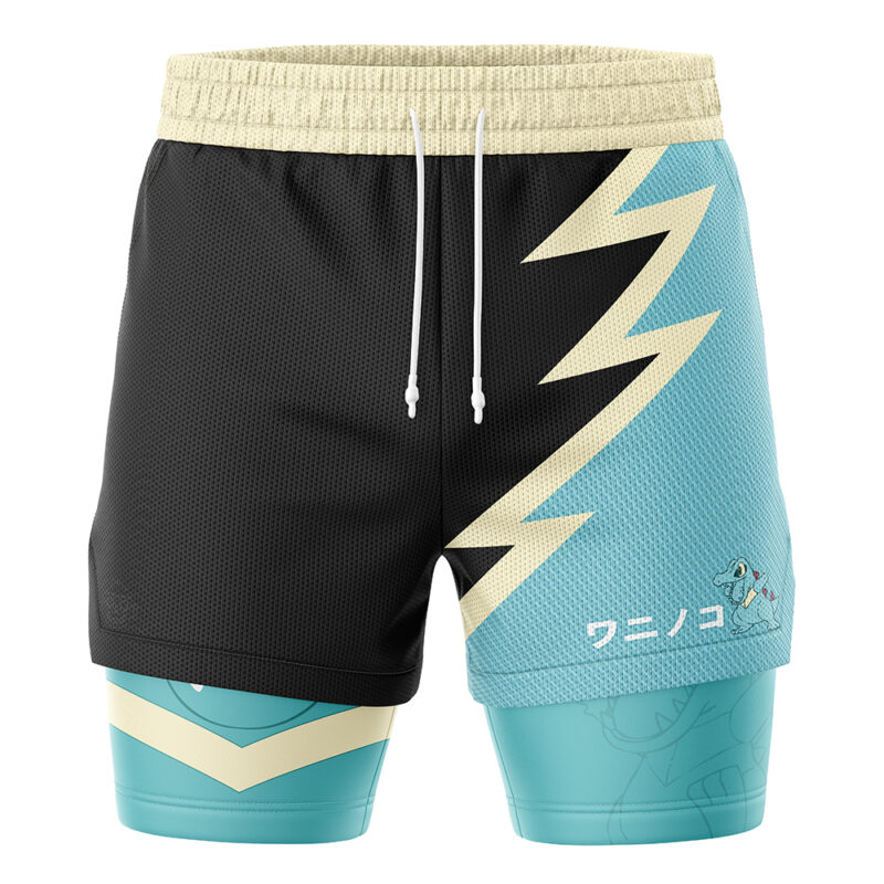 Totodile Pokemon 2-in-1 Performance Shorts - Image 2