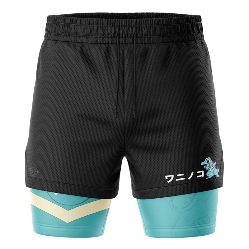 Totodile V2 Pokemon 2-in-1 Performance Shorts - Image 2
