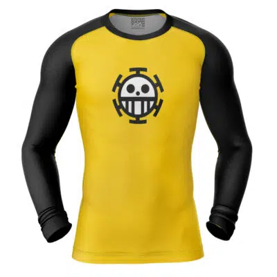 Trafalgar D. Water Law One Piece Long Sleeve Rash Guard Compression Shirt