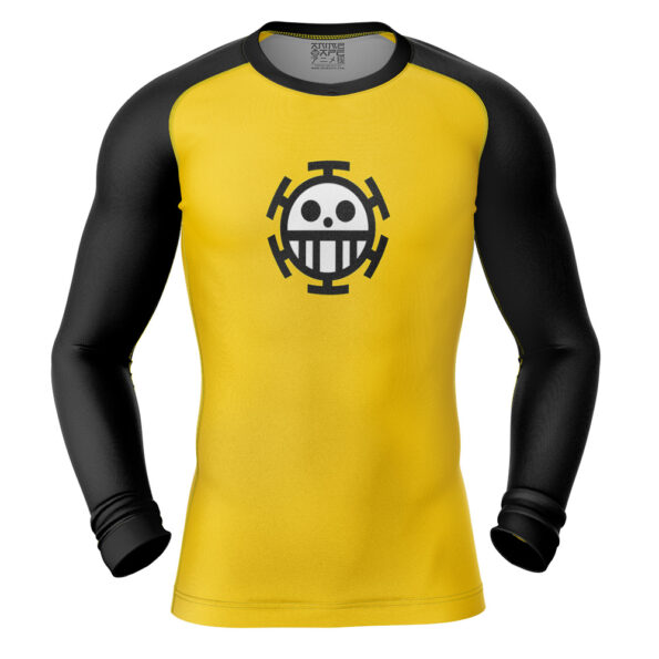 Trafalgar D. Water Law One Piece Long Sleeve Rash Guard Compression Shirt