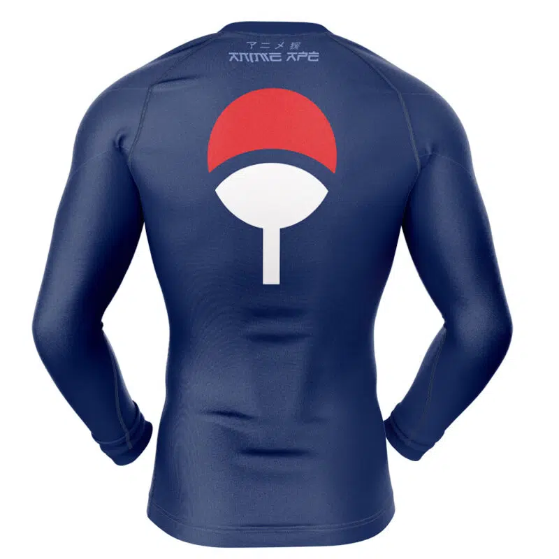 Uchiha Symbol Shippuden Long Sleeve Rash Guard Compression Shirt - Image 2