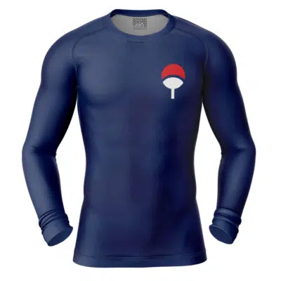Uchiha Symbol Shippuden Long Sleeve Rash Guard Compression Shirt