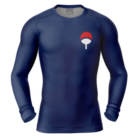Uchiha Symbol Shippuden Long Sleeve Rash Guard Compression Shirt