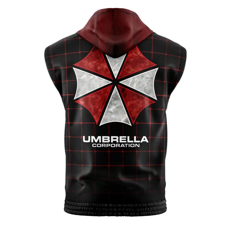 Umbrella Corp Resident Evil Sleeveless Hoodie - Image 2
