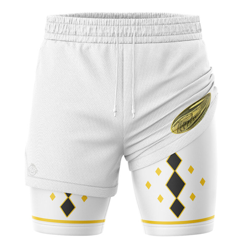 White Ninjetti Ranger Power Rangers 2-in-1 Performance Shorts - Image 3