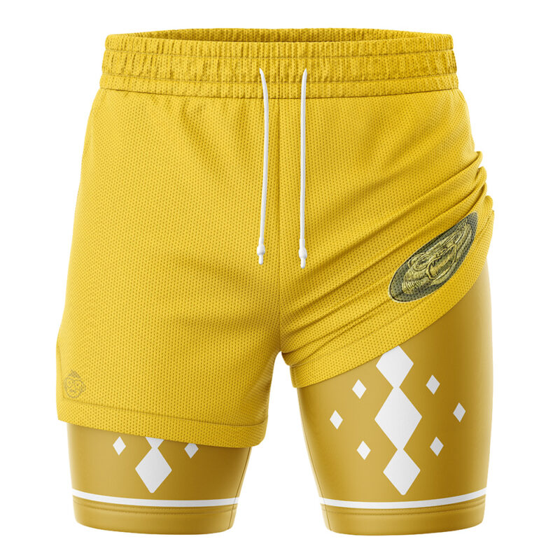 Yellow Ninjetti Ranger Power Rangers 2-in-1 Performance Shorts - Image 3