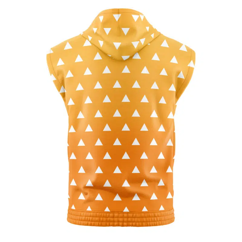 Zenitsu Agatsuma Demon Slayer Sleeveless Hoodie - Image 2