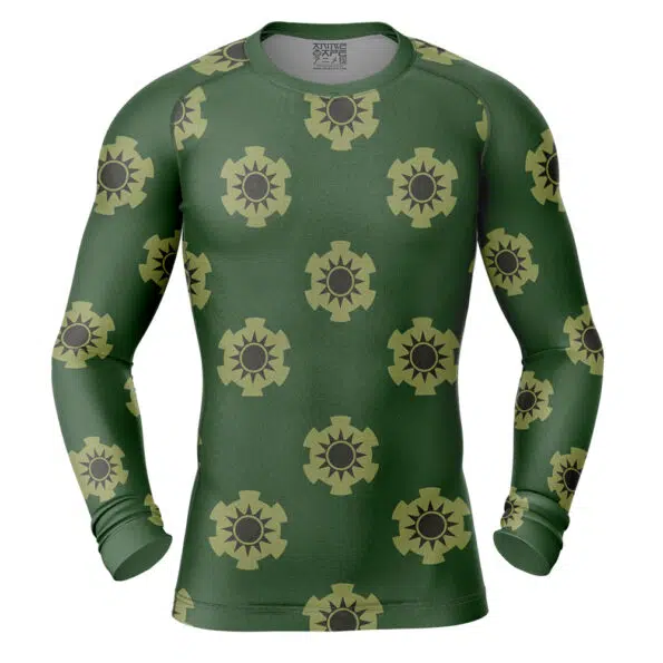 Zoro Wano pattern One Piece Long Sleeve Rash Guard