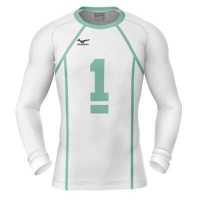 Aoba Johsai High Seijoh #1 Haikyuu Long Sleeve Rash Guard Compression Shirt