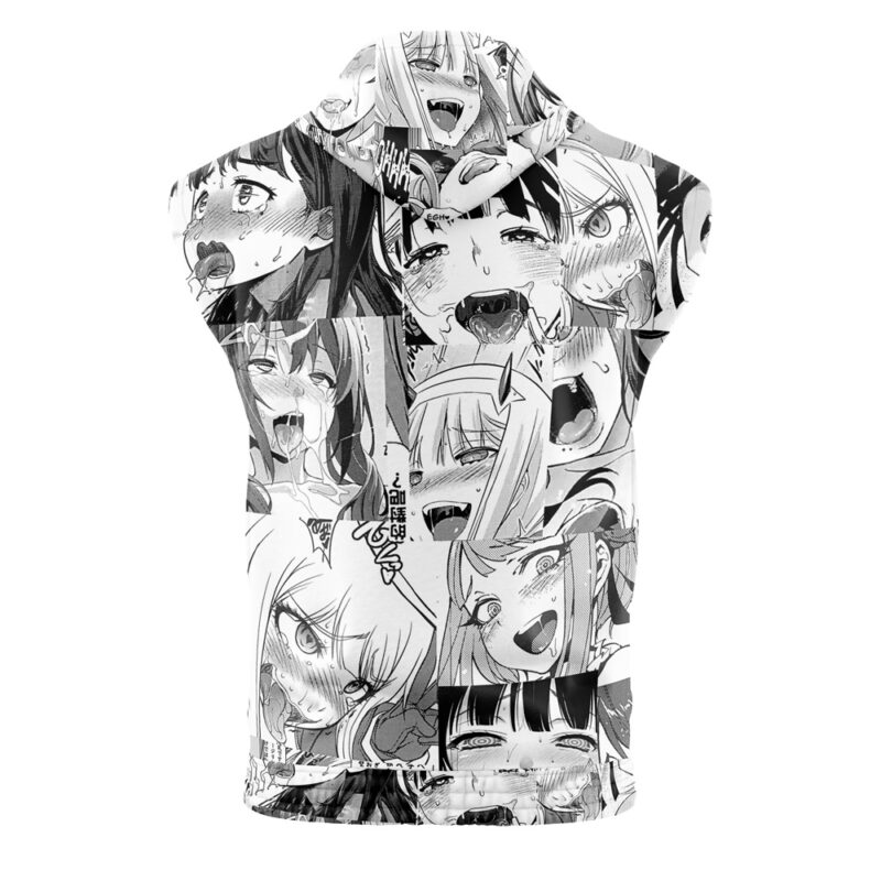 Ahegao Manga Sleeveless Hoodie - Image 2