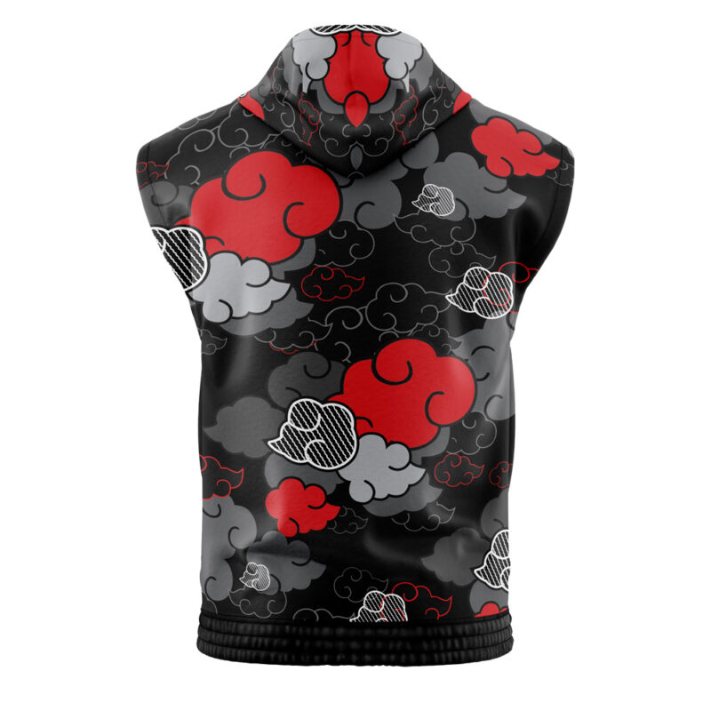 Akatsuki Black Aloha Pattern Akatsuki Sleeveless Hoodie - Image 2