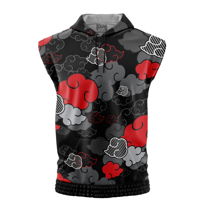 Akatsuki Black Aloha Pattern Akatsuki Sleeveless Hoodie