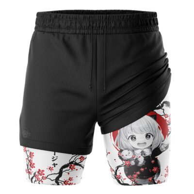 Anya Forger Cherry Blossom Spy X Family 2-in-1 Performance Shorts