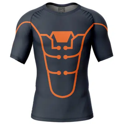Black Samson Invincible Short Sleeve Rash Guard Compression Shirt