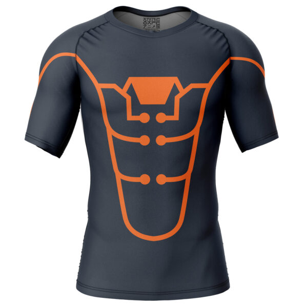 Black Samson Invincible Short Sleeve Rash Guard Compression Shirt