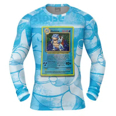 Blastoise Card V1 Pokemon Sleeve Rash Guard Compression Shirt