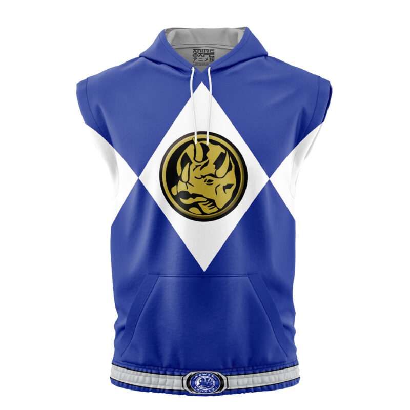 Blue Ranger Mighty Morphin Power Rangers Sleeveless Hoodie