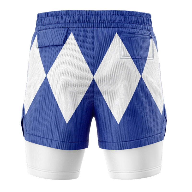 Blue Ranger V2 Mighty Morphin Power Rangers 2-in-1 Performance Shorts - Image 4