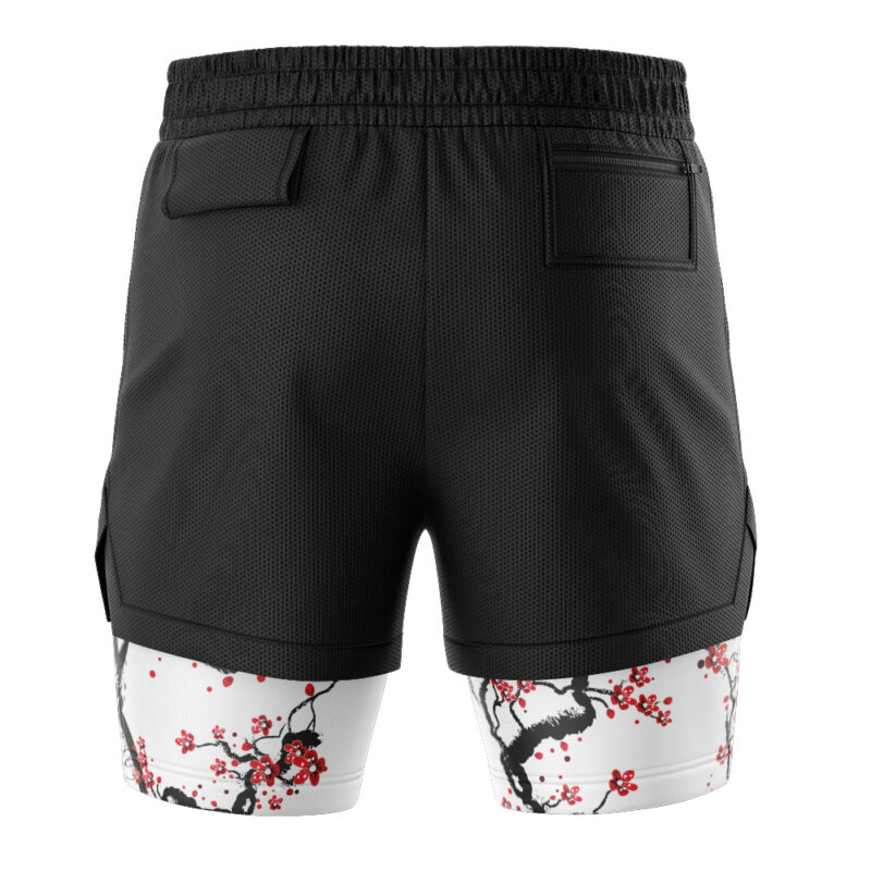 Bardock Cherry Blossom DBZ 2-in-1 Performance Shorts - Image 4