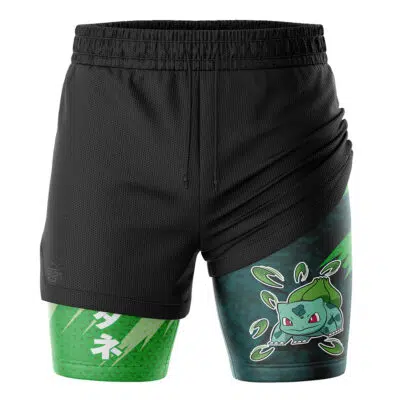 Bulbasaur Attack V2 Pokemon 2-in-1 Performance Shorts