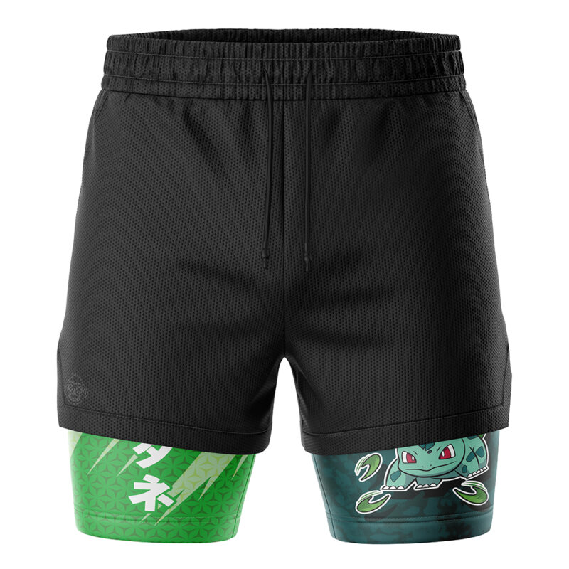 Bulbasaur Attack V2 Pokemon 2-in-1 Performance Shorts - Image 2