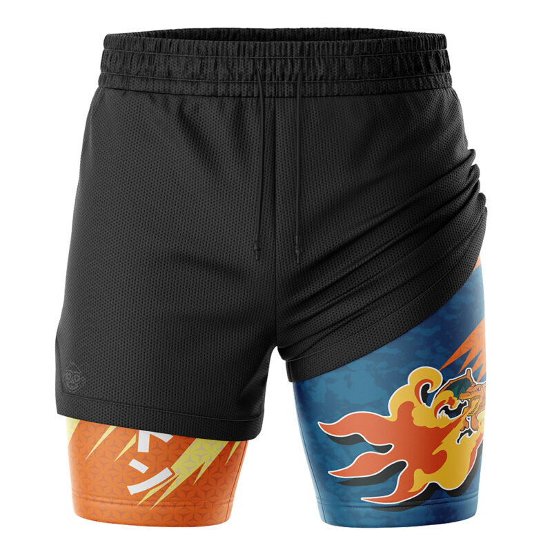 Charizard Attack V2 Pokemon 2-in-1 Performance Shorts