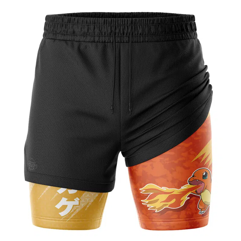 Charmander Attack V2 Pokemon 2-in-1 Performance Shorts