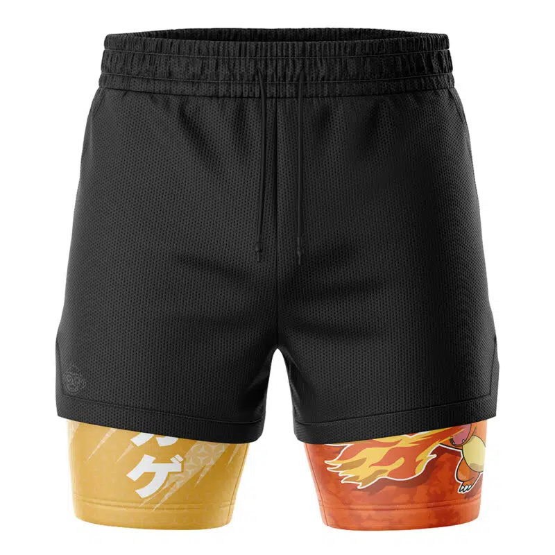 Charmander Attack V2 Pokemon 2-in-1 Performance Shorts - Image 2