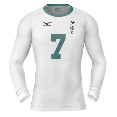 Date Tech Aone #7 Haikyuu Long Sleeve Rash Guard Compression Shirt
