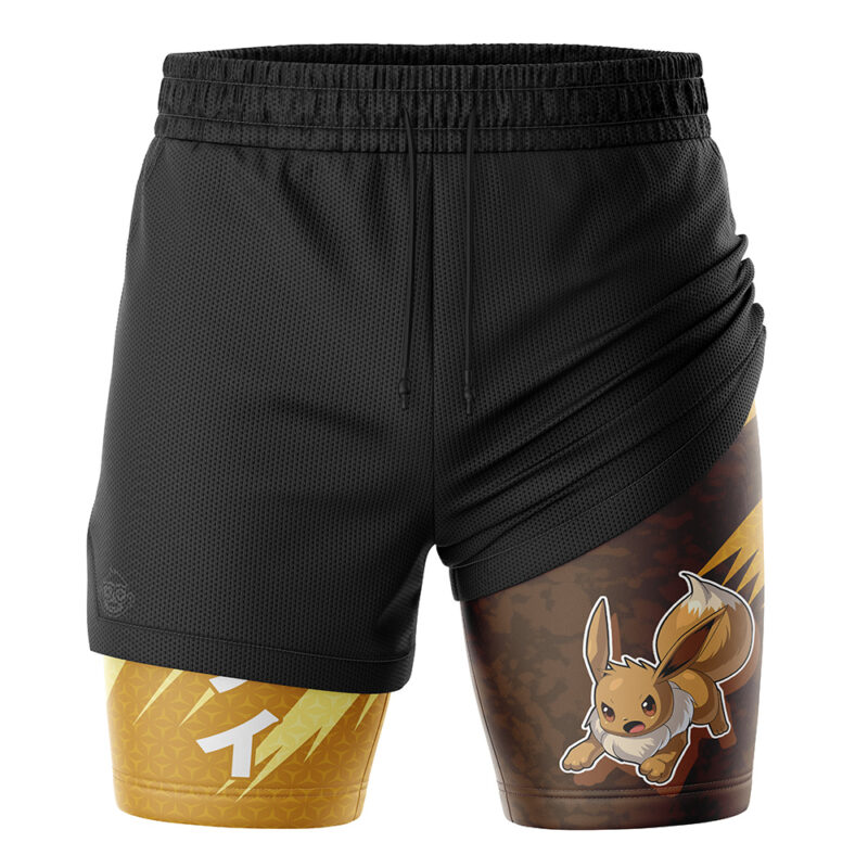 Eevee Attack V2 Pokemon 2-in-1 Performance Shorts