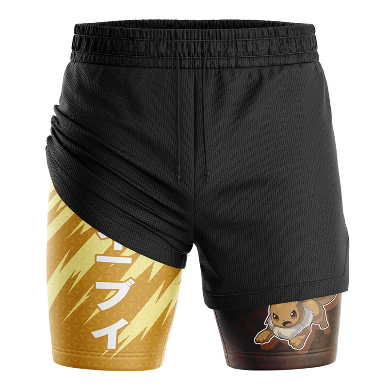 Eevee Attack V2 Pokemon 2-in-1 Performance Shorts - Image 3