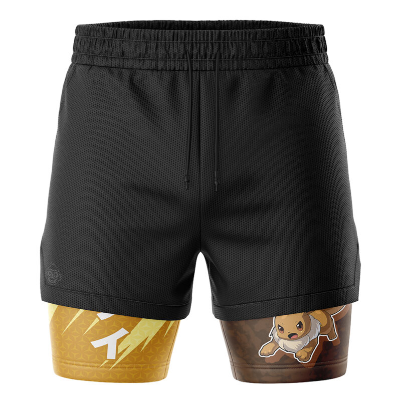 Eevee Attack V2 Pokemon 2-in-1 Performance Shorts - Image 2