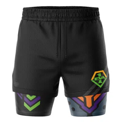 Eva-01 Neon Genesis Evangelion 2-in-1 Performance Shorts