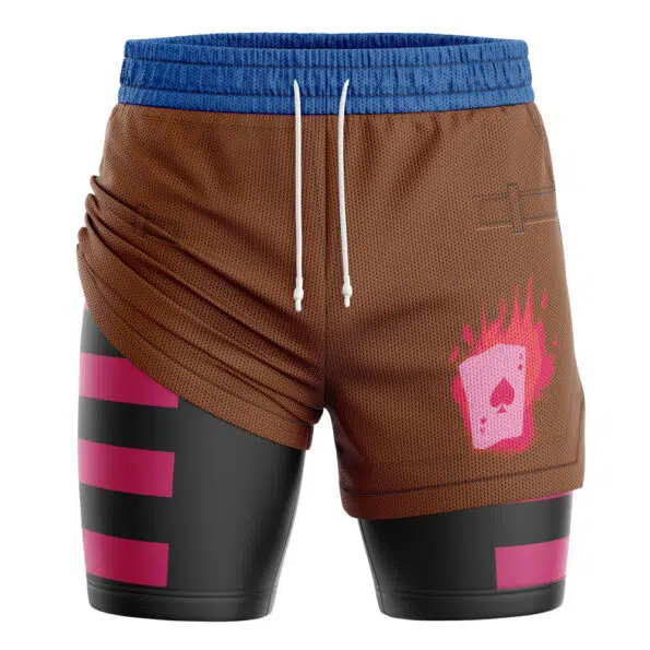 Gambit X-Men Marvel 2-in-1 Performance Shorts