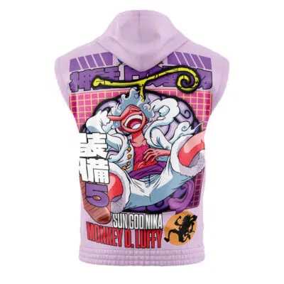Gear 5 Luffy One Piece Sleeveless Hoodie