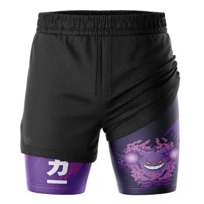 Gengar Attack V2 Pokemon 2-in-1 Performance Shorts