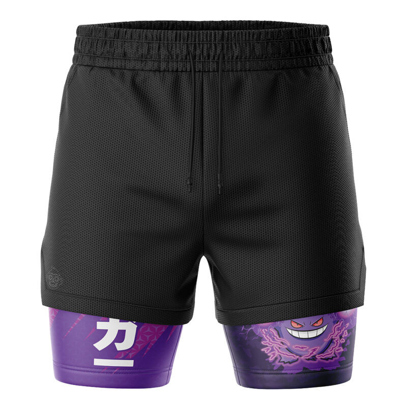 Gengar Attack V2 Pokemon 2-in-1 Performance Shorts - Image 2