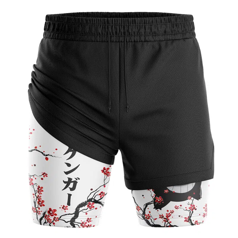 Gengar Cherry Blossom Pokemon 2-in-1 Performance Shorts - Image 3