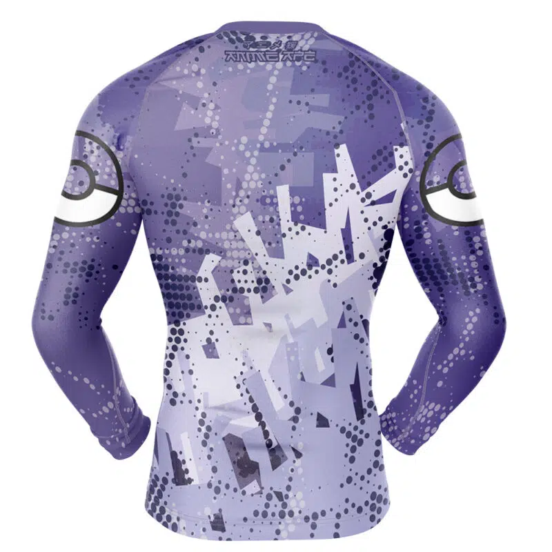 Gengar V2 Pokemon Long Sleeve Rash Guard Compression Shirt - Image 2