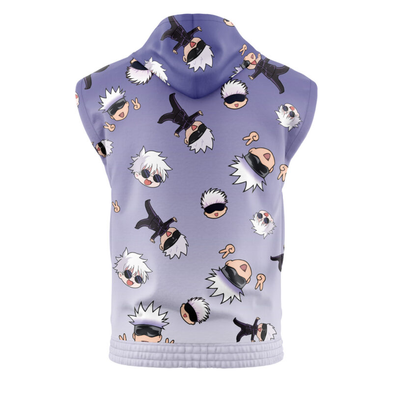 Gojo Pattern Jujtsu Kaisen Sleeveless Hoodie - Image 2