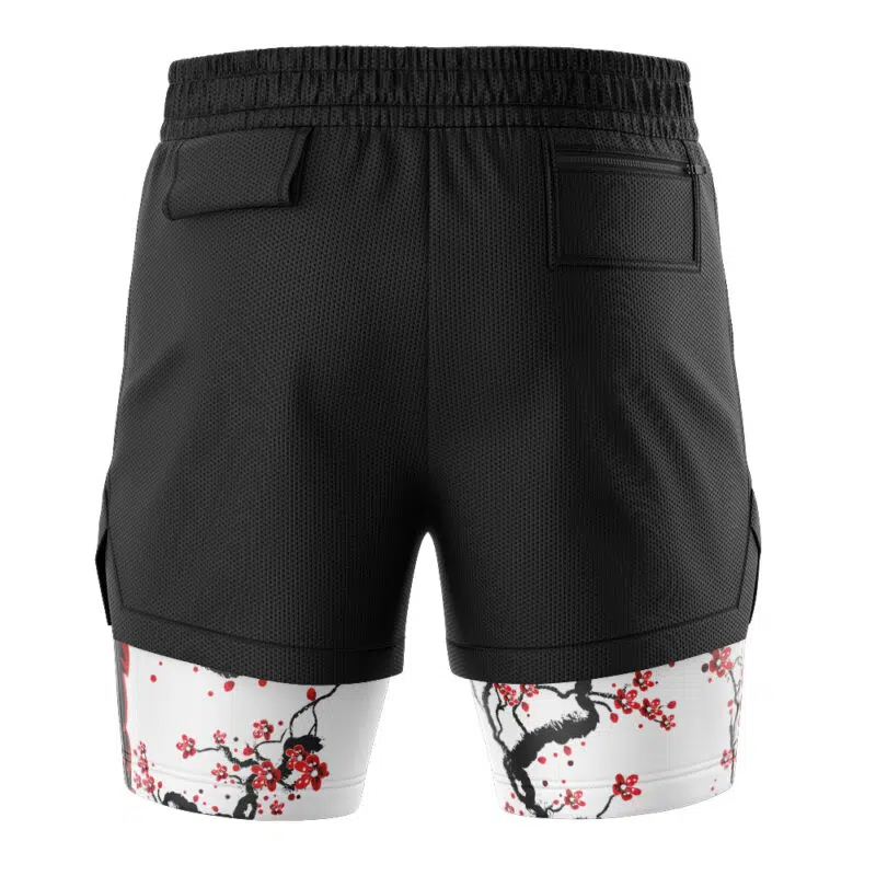 Goku Cherry Blossom DBZ 2-in-1 Performance Shorts - Image 4