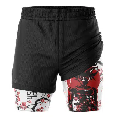 Goku Cherry Blossom Shippuden 2-in-1 Performance Shorts