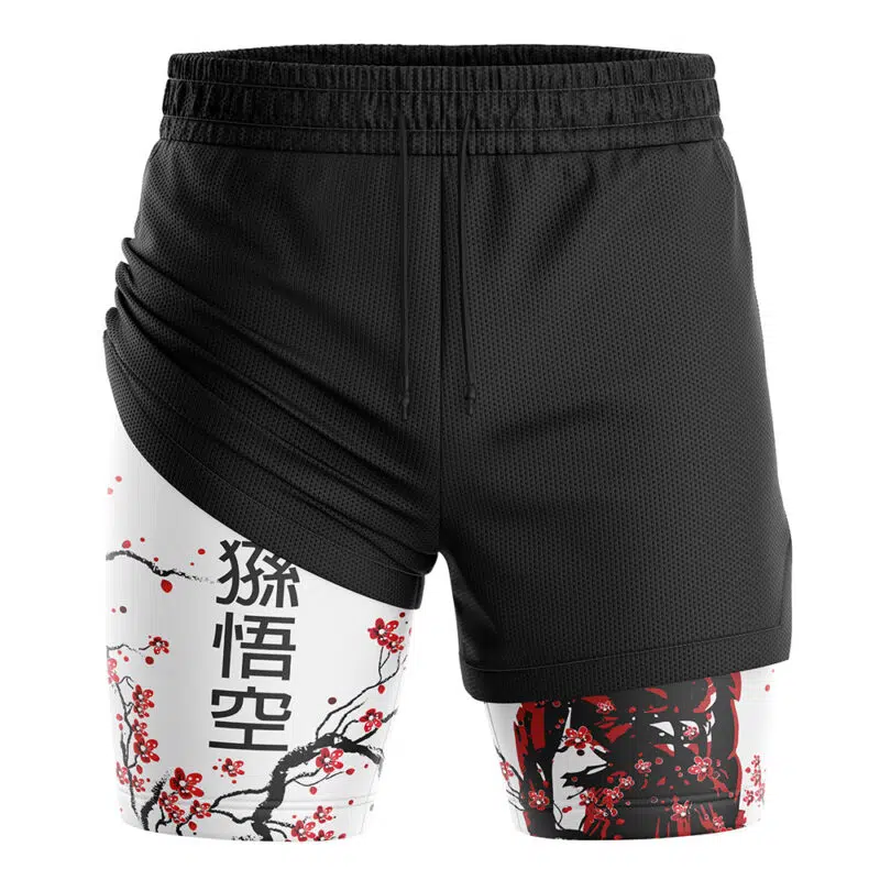 Goku Cherry Blossom DBZ 2-in-1 Performance Shorts - Image 3