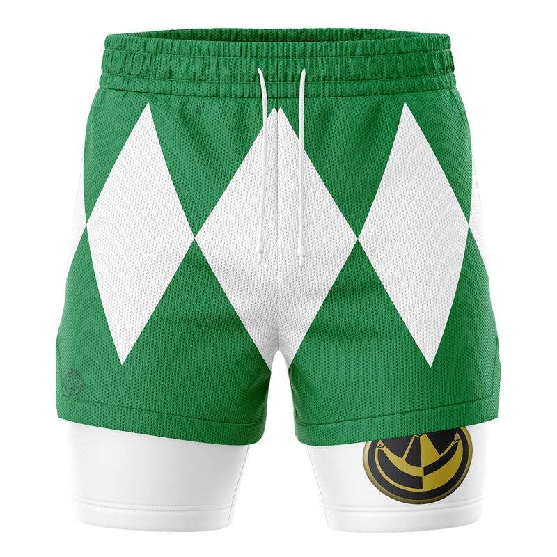 Green Ranger V2 Mighty Morphin Power Rangers 2-in-1 Performance Shorts - Image 2